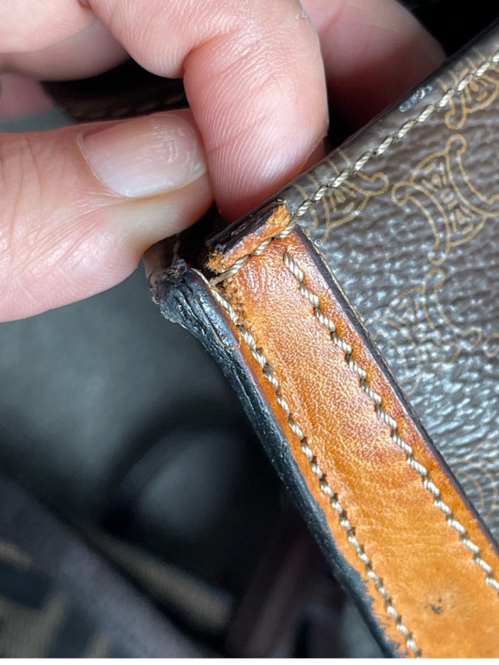 Authentic CELINE vintage small satchel bag - Picture 13 of 15